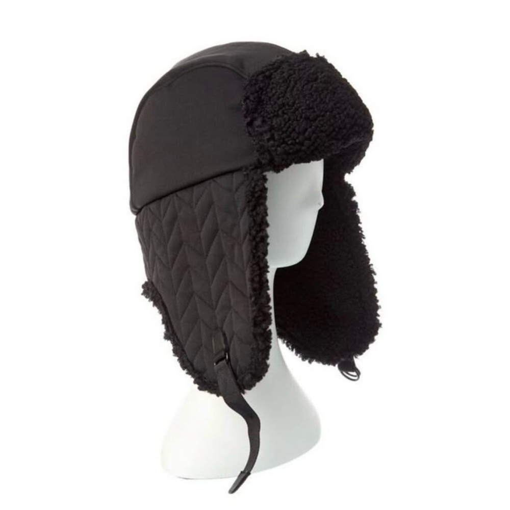 UGG Black Quilted Trapper Hat